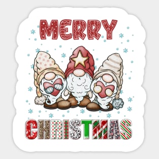 Merry Christmas Gnome Family Funny Xmas Tree Women Men Kids Sticker